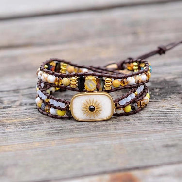 Golden Sunshine Jade Beaded Bracelet-Your Soul Place